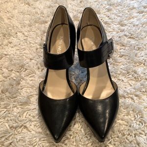 Black heels w/Velcro closing